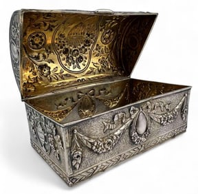 Early 20th Century German Silver Jewelry Box