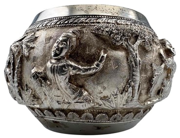 Late 19th-century Burmese Silver Bowl