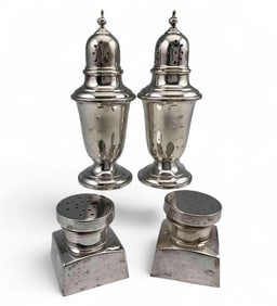 Sterling Silver Salt & Pepper Shakers, Gorham & George Washington