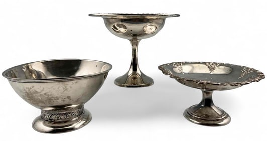 Three Sterling Silver Dishes Including Wallace