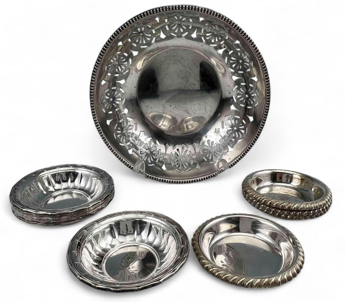 Sterling Silver Salts & Pierced Bowl (1 of 14)