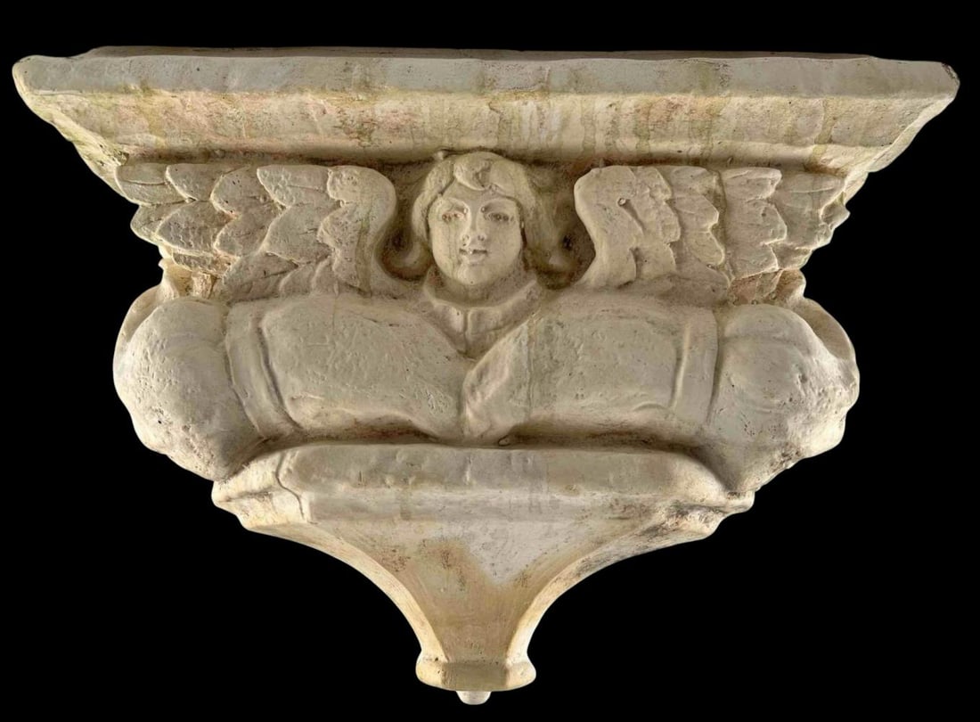 Plaster Classical Wall Bracket With Angel, From The Hearst Castle Collection (1 of 14)