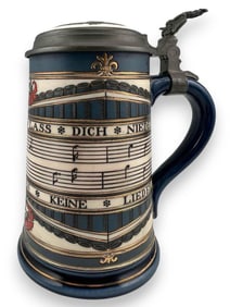 Mettlach Ges Gesch "In Praise Of Music" Beer Stein