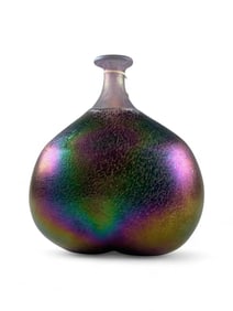 Iridescent Art Glass Vase