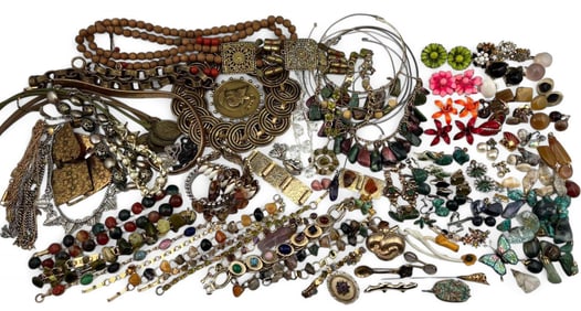 Large Lot Of Vintage Costume Jewelry