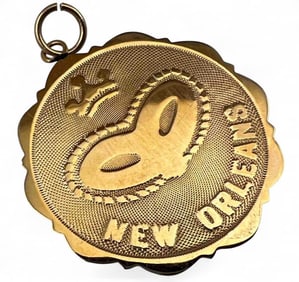 14K New Orleans Mardi Gras Pendant