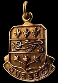 10K Quebec Coat Of Arms Charm Or Pendant