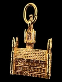 9K Gold Brussels Cathedral Charm