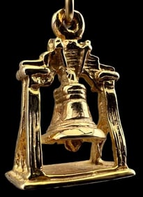 14K Gold Liberty Bell Charm