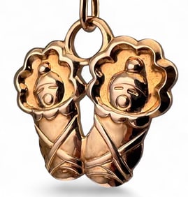 14K Yellow Gold Twins Charm Or Pendant