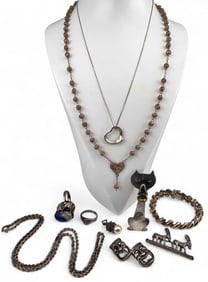 Grouping Of Vintage Silver Jewelry