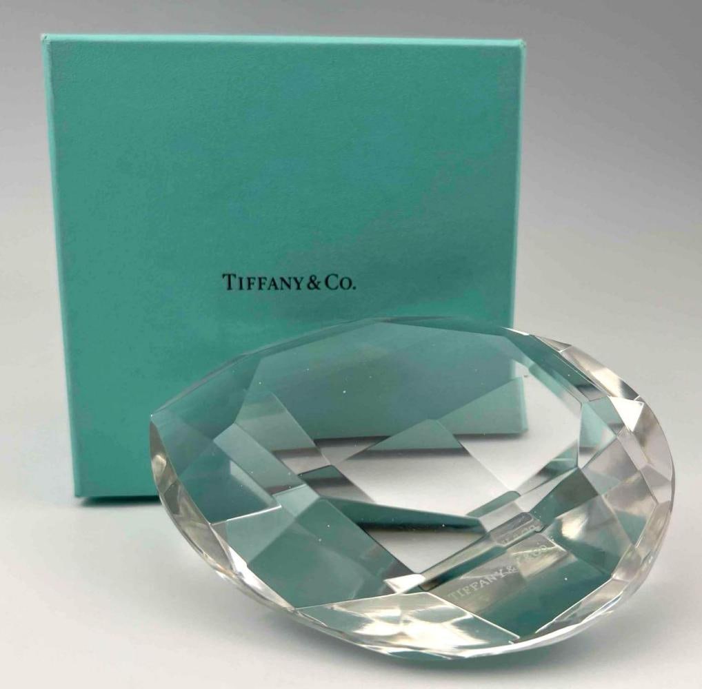 Tiffany & Co. Faceted Pear Shaped Crystal Paperweight (1 of 8)