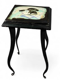 Marianne de Hatten Groh ( French-American, 1935-2025), Geisha Tile Top Side Table