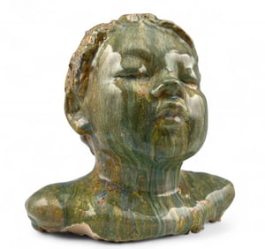 Marianne de Hatten Groh (French/American, 1935-2025), Ceramic Bust Of A Boy
