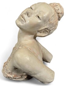 Marianne de Hatten Groh ( French-American, 1935-2025), Bust Of A Dancer, Terra Cotta