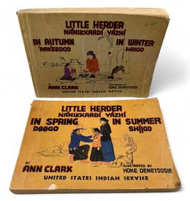 Ann Clark, Illust. Hoke Denetsosie, TwoLittle Herder Navajo Language Books, 1950