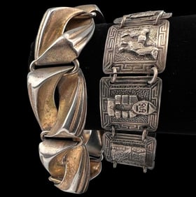 Vintage Mexican & Peruvian Silver Bracelets