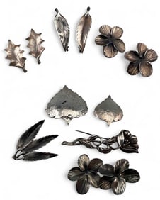 Silver Botanical Themed Jewelry