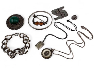 Vintage Sterling Silver Jewelry Grouping