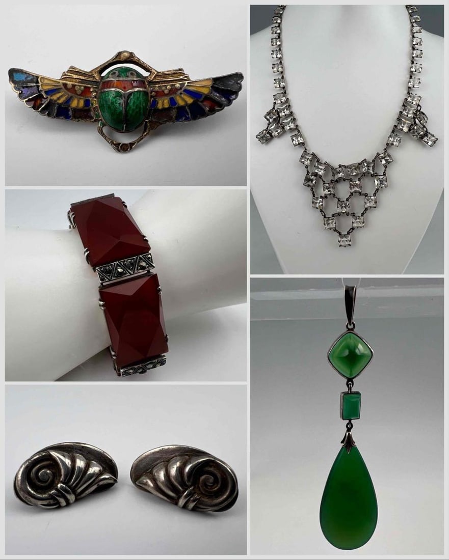 Grouping Of Art Deco Silver Jewelry (1 of 19)