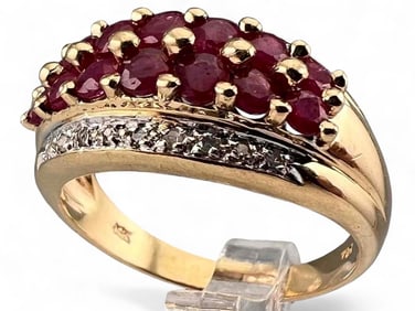 14K Ruby Diamond Ring
