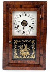Seth Thomas 19th Century Shelf Clock With Gilt Rabbit Motif