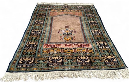 Hand Knotted Turkish Prayer Rug