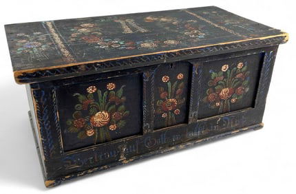 19th Century Continental Paint Decorated Chest