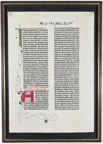 Hand Drawn Gutenberg Bible Facsimile Page, Book Of Revelation