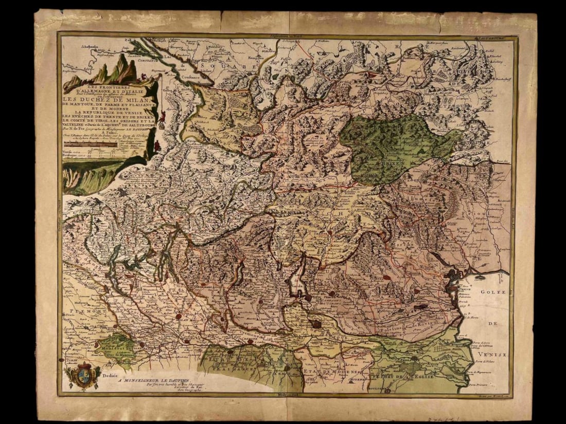 Nicholas De Fer, Les Duchez De Milan, 18th Century Map (1 of 12)
