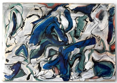 Judith Lindbloom (American, 1933-2016), Hybrid Means To A Definite End, Acrylic On Paper