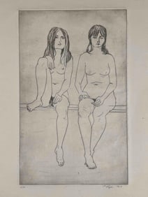Seated Nudes, 1969, Etching