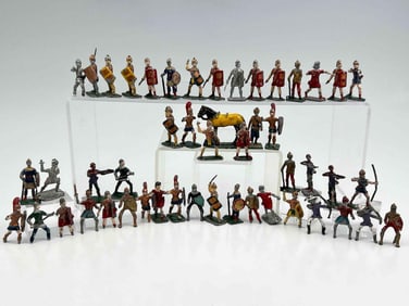 Group Of Roman & Medieval Lead Toy Soldiers