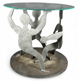 Figural Torch Cut Steel Table