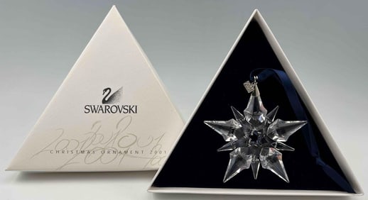 Swarovski Crystal Snowflake Ornament, 2001, With Original Box