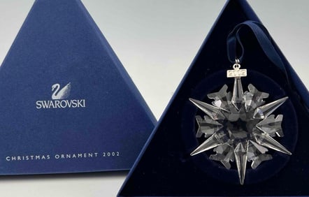 Swarovski Crystal Snowflake Ornament, 2002, With Original Box