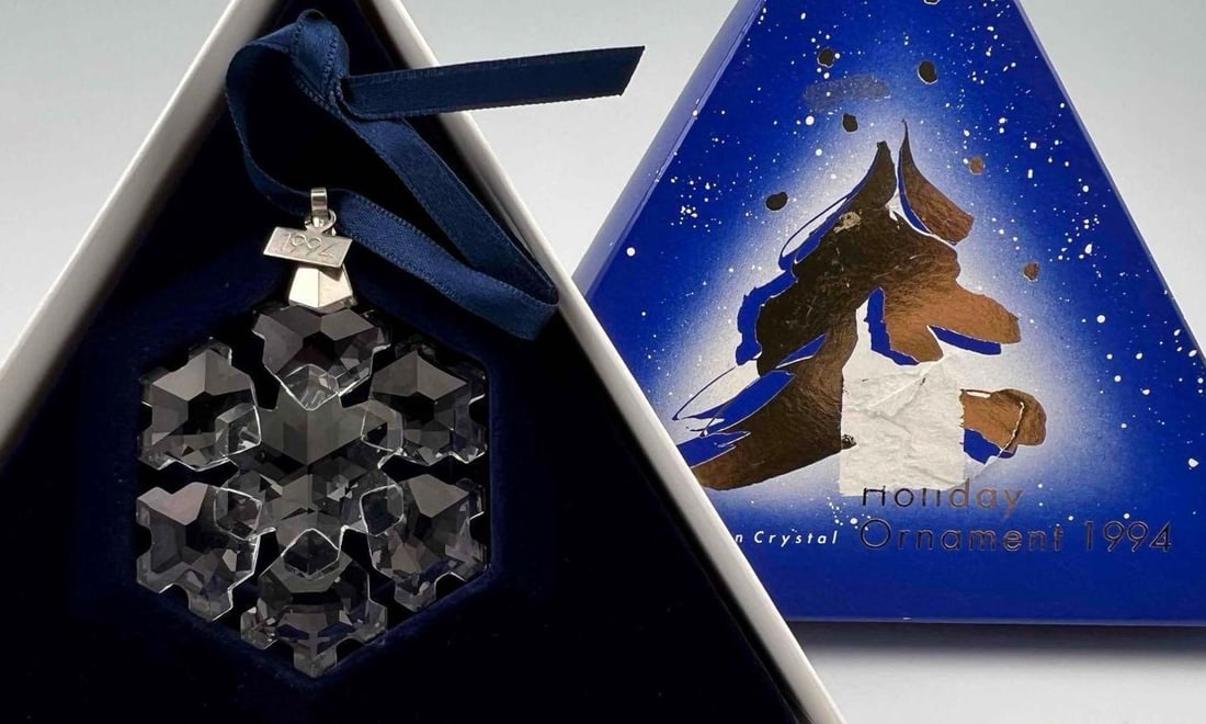 Swarovski Crystal Snowflake Ornament, 1994, With Original Box (1 of 3)
