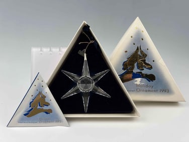 Swarovski Crystal Snowflake Ornament, 1993, With Original Box
