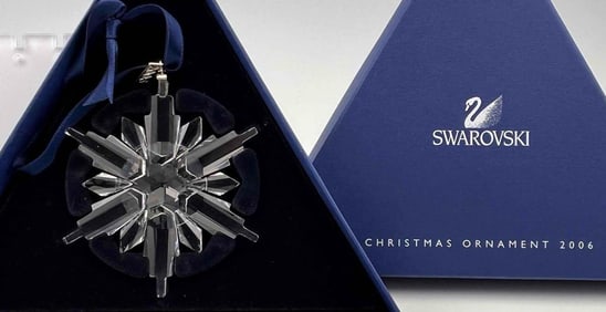 Swarovski Crystal Snowflake Ornament, 2006, With Original Box