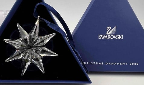 Swarovski Crystal Snowflake Ornament, 2009, With Original Box