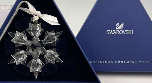 Swarovski Crystal Snowflake Ornament, 2010, With Original Box