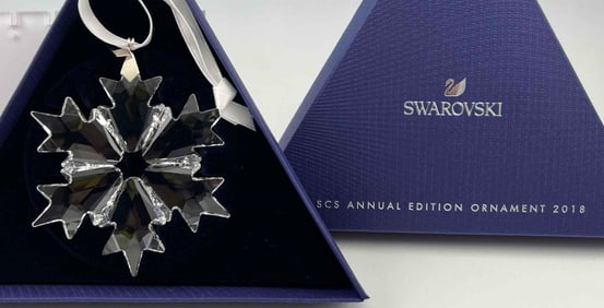 Swarovski Crystal Snowflake Ornament, 2018, With Original Box