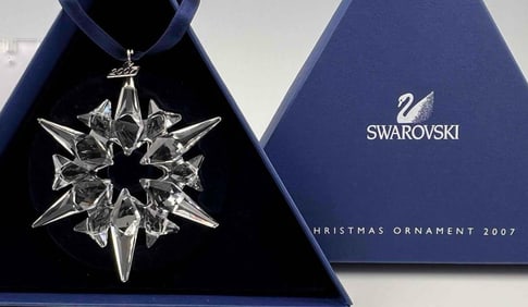 Swarovski Crystal Snowflake Ornament, 2007, With Original Box