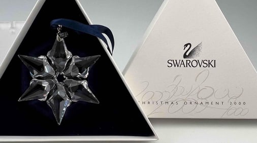 Swarovski Crystal Snowflake Ornament, 2000, With Original Box