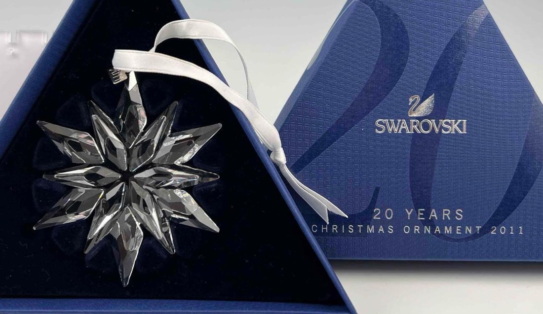 Swarovski Crystal Snowflake Ornament, 2011, With Original Box (1 of 2)