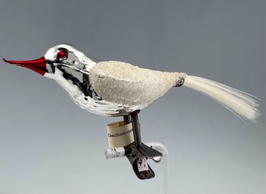 Vintage Glass Bird Ornament