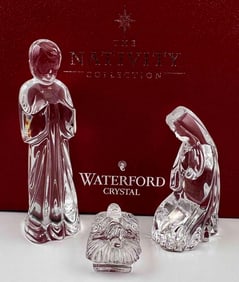Waterford Crystal Nativity Collection Figures With Box