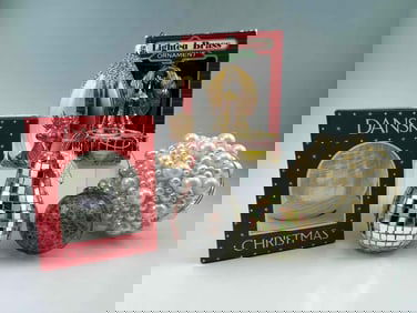 Vintage Christmas Ornaments Including Brass San Francisco Cable Car