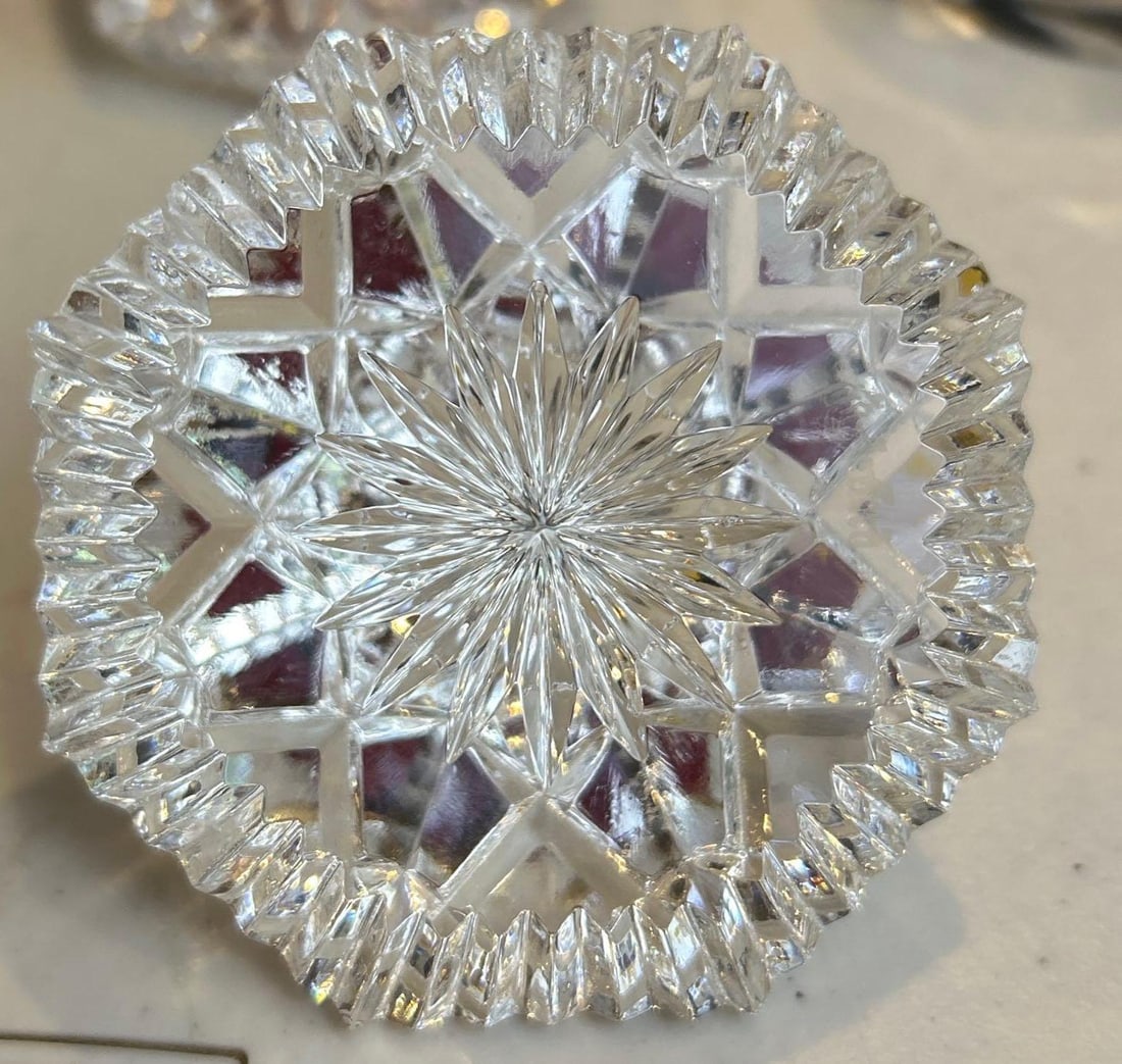 Waterford Crystal Diamond Shaped Paperweight: Waterford crystal diamond shaped paperweight. No chips.