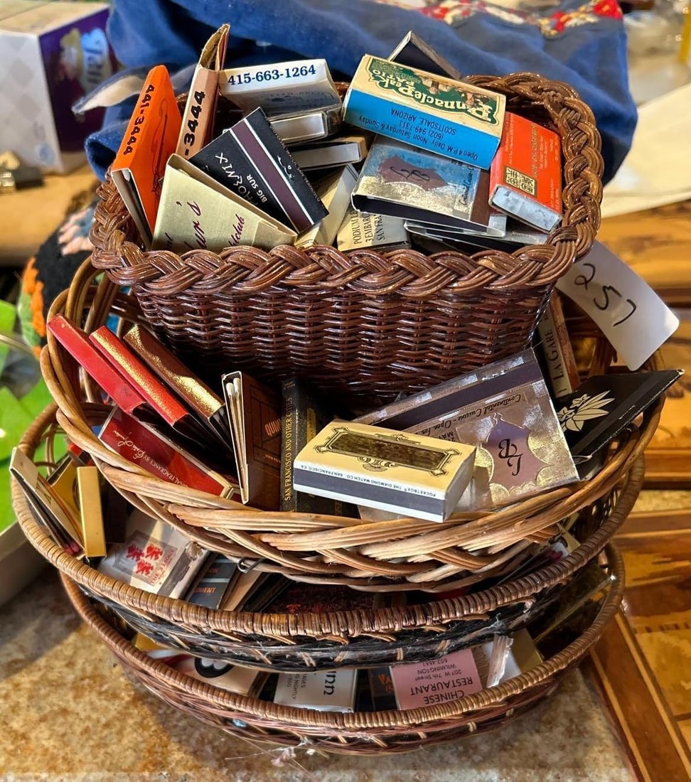 Four Baskets Of Vintage Matchbooks (1 of 5)